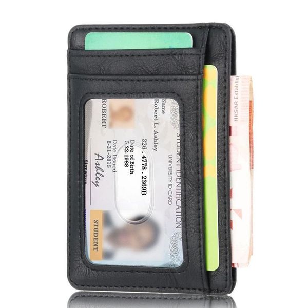 

thinkthendo slim rfid blocking leather wallet credit id card holder purse money case for men women 2020 fashion bag 11.5 qylbzu