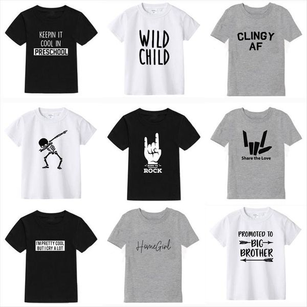 

girl t shirt for girls summer clothing fashion print boys cotton short sleeves 1 10 years, Blue