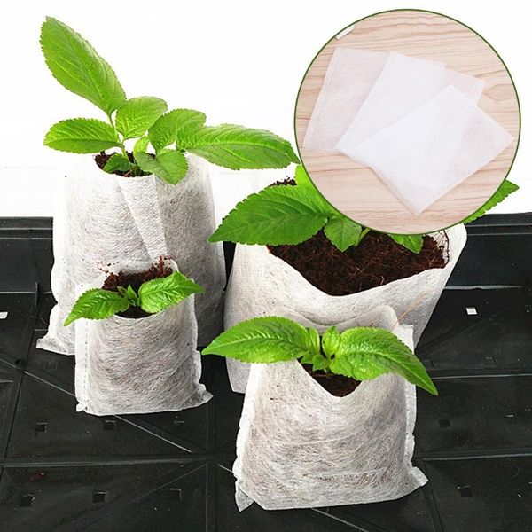 

planters & pots 2021 100pcs nursery seedling-raising bags fabrics garden supplies