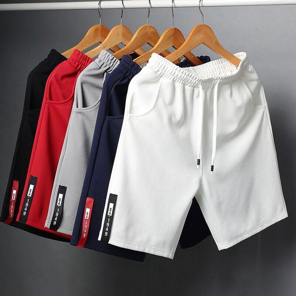 

summer men casual shorts men's cotton fashion man shorts bermuda beach mens gym plus size 4xl short pants men clothing, White;black