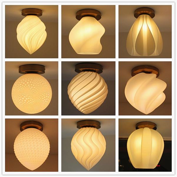

ceiling lights modern innovative 3d printing corridor lamp environmental protection composite material el white