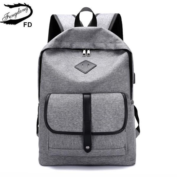 

school bags fengdong high for boys waterproof backpack men shoulder bag pack male notebook usb college student