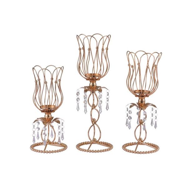 

candle holders style crystal candlestick wedding centerpiece candelabra dinner romantic candlelight nordic modern home decor