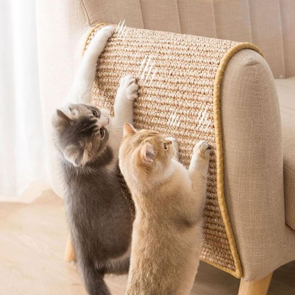 

cat beds & furniture scratching mat climbing toy board cooling nail sharpen hand-woven cotton deep sleep pad