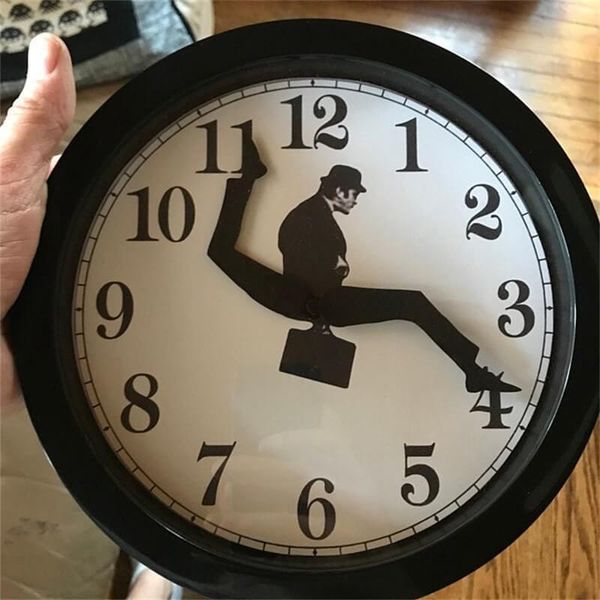 

wall clocks british comedy inspired ministry of silly walk clock comedian home decor novelty watch funny mute