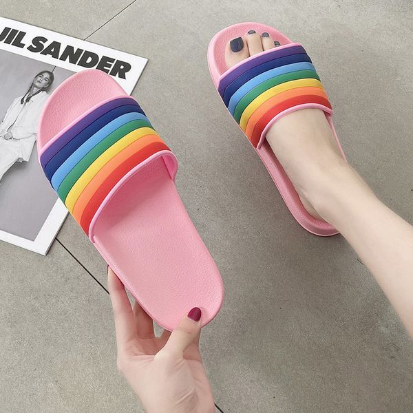 

sweet home slides antislip flip flops women sandals beach slippers summer shoes, Black