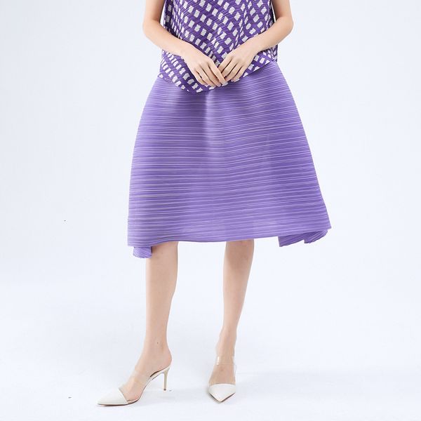 

2021 new pleated ffy summer skirts womens loose large size check short pink skirt 5317 lnq0, Black