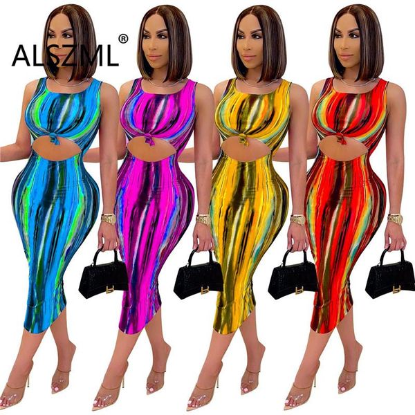 

casual dresses women o neck summer dress striped print hollow out bodycon ladies vestidos, Black;gray