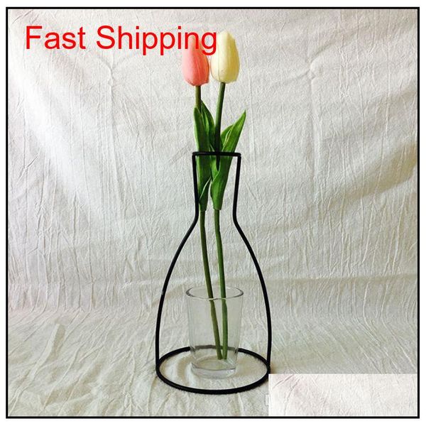 

retro iron line flowers vase metal plant holder modern home decor nordic styles 9vxe1 zneqf