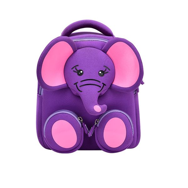 

new kindergarten cartoon elephant school bag 1-3-6 years old anti-lost childrens bag for boys and girls mini backpack, Black;red