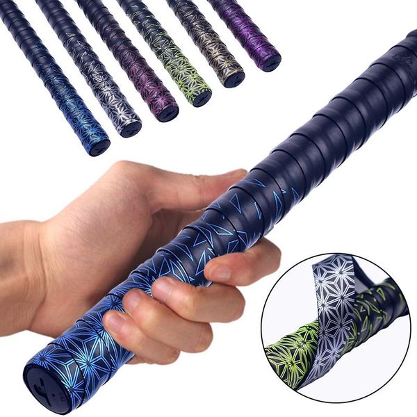 

outdoor pads 1pc colorful gradient badminton racket grip tape thicken anti-slip fishing rod belt