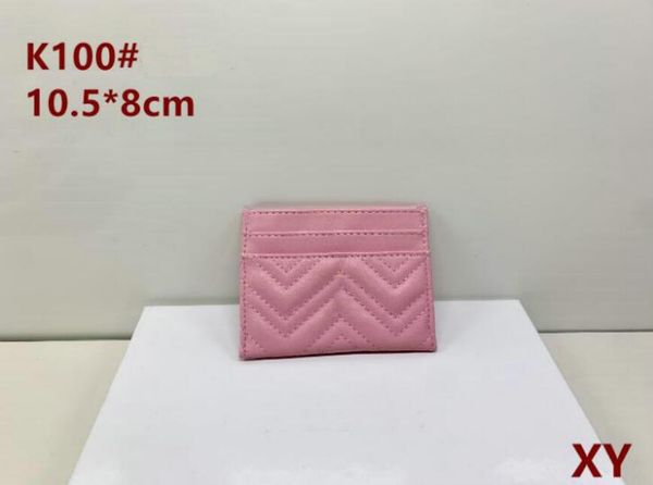 

designer card holder genuine leather marmont purse fashion womens men purses credit coin mini wallet bag charm, Brown;gray
