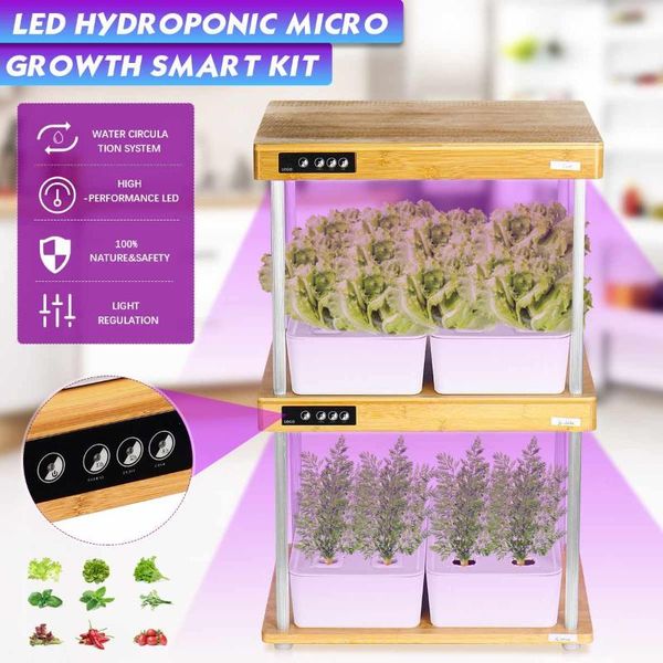 

planters & pots led light indoor plant hydroponics soilless cultivation grow flower nursery pot for automatic