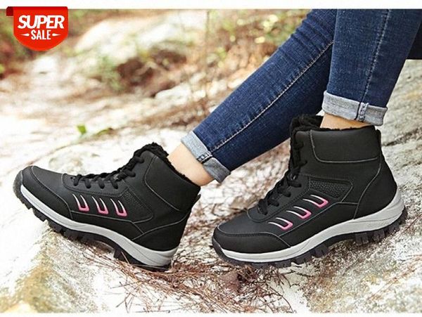 

hiking shoes for women leather non-slip outdoor hiking boots trekking shoes sport sneakers camping sport #mc3q, Black