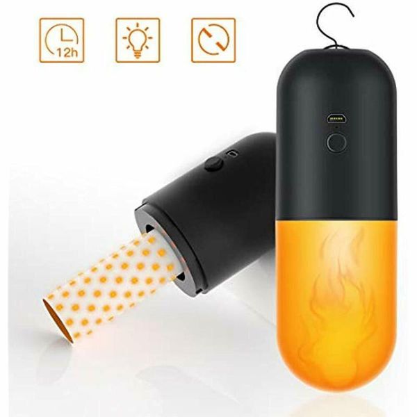 

flame portable emergency multifunctional gravity sensor outdoor camping light flicker practical night lantern usb charging kids