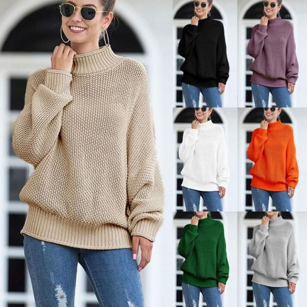 

women's sweaters woman turtleneck 2021 oversize winter clothes pull long sleeve autumn femme jersey mujer streetwea drop, White;black