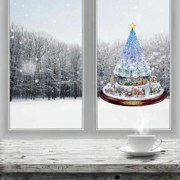 

fridge magnets christmas tree window sticker waterproof pvc wall art decor home office shop glass mirror decoration 2021 year