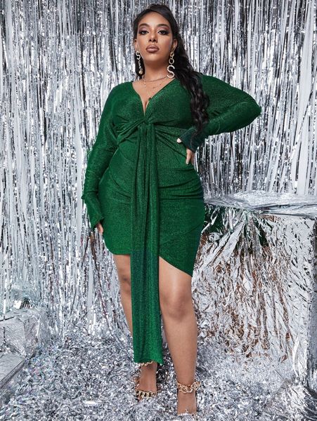 

sxy plus twist front strap draped wrap bodycon dress e1mg#, Black