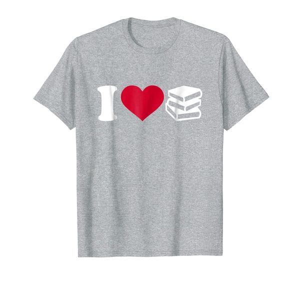 

i love books t-shirt, White;black