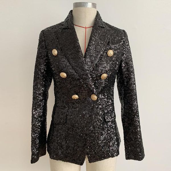 

women's jackets fashion long sleeve black double breasted celebrity jacket slim, Black;brown