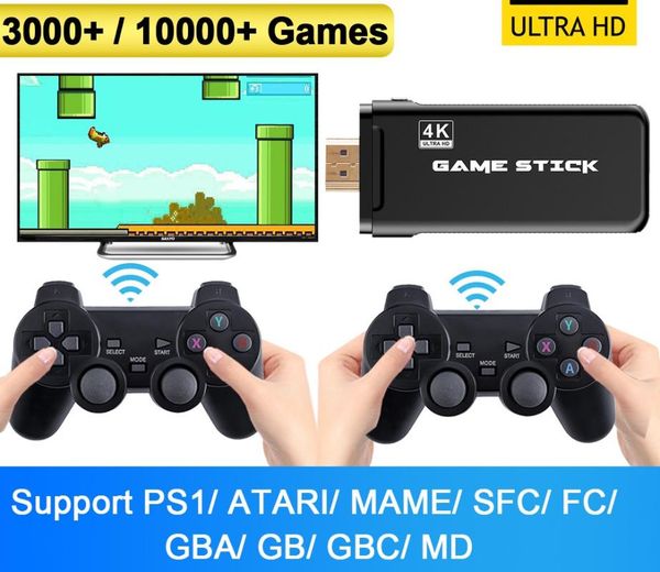 

wireless 4k hd display on tv projector monitor classic retro double controller 10000 games player