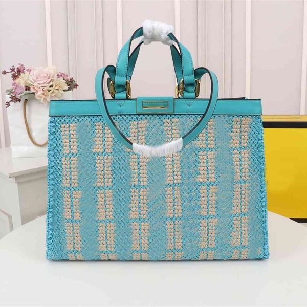 

fend designer handbags brand classic tote bag lafite woven large capacity multi color practical handbag mnwy