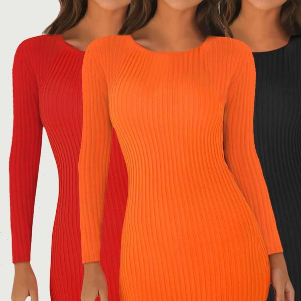 

wrap hip mini thin knitted bodycon dresses orange black red party bandage dresses high waist o neck tight vestidos women, Black;gray