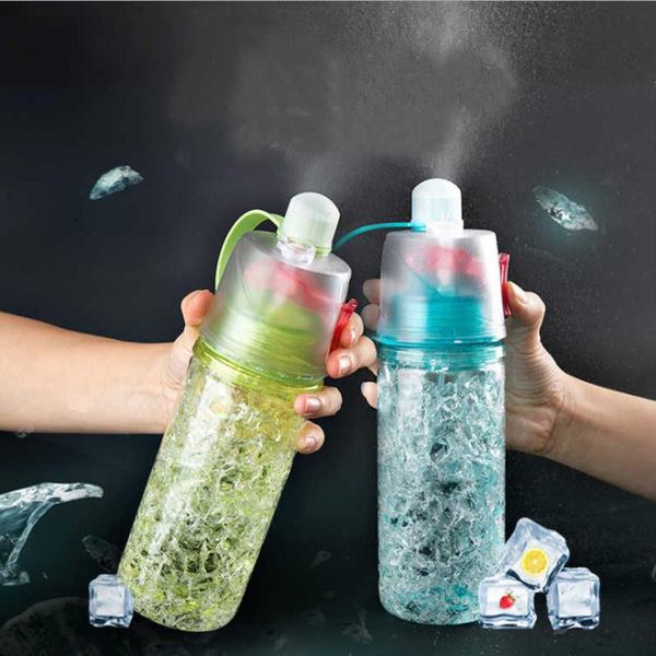 

bpa colors 4 tritain cooling spray water bottle traveling jogging portable bottle with water mist sport handle idcox