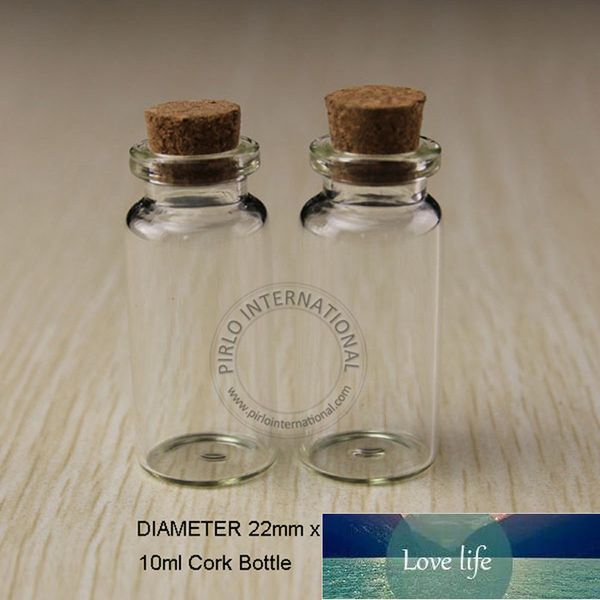 50 teile/los Großhandel 10 ml Glas Kork Flasche Mini Wishing Jar Geschenk Fläschchen 10g Kosmetische Probe Container Kleine Nachfüllbare verpackung