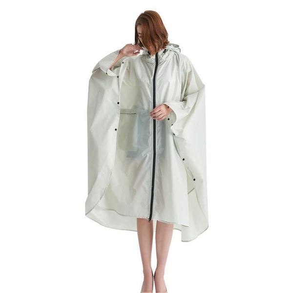 

yuding waterproof big fashion ladies mens long zipper nylon raincape women hooded breathable cycling raincoa jllpor