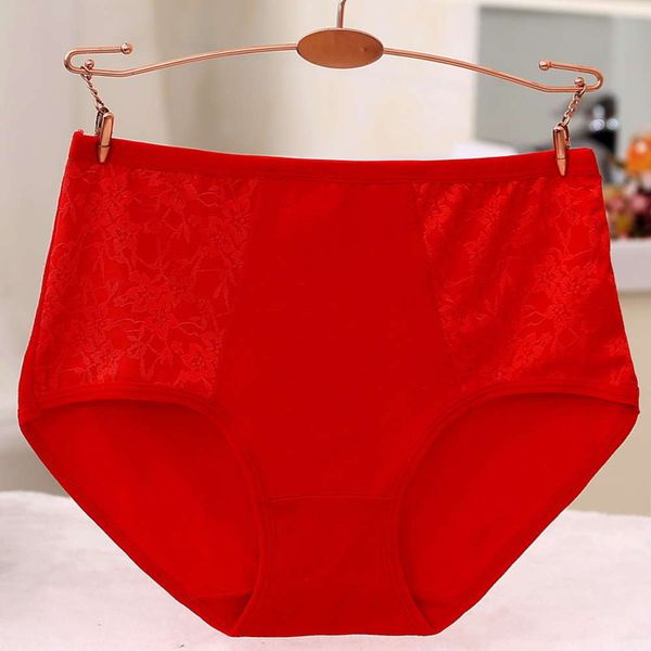

women's cotton underwear middle waist triangle, Black;pink