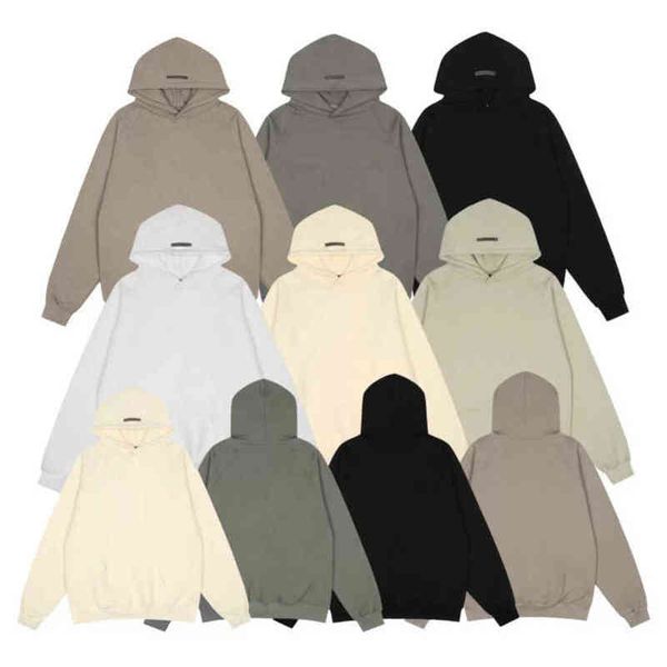 

brand luxury es sweatshirts mens women designers pullover official hoodies warm clothing cream long sleeve clothes fashion trac sre9, Black