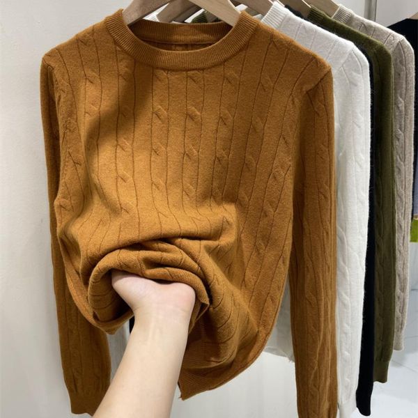 

women's sweaters women casual korean knitted sweater lady winter fashion long sleeves o-neck solid sueter female warm bottoming shirt s, White;black