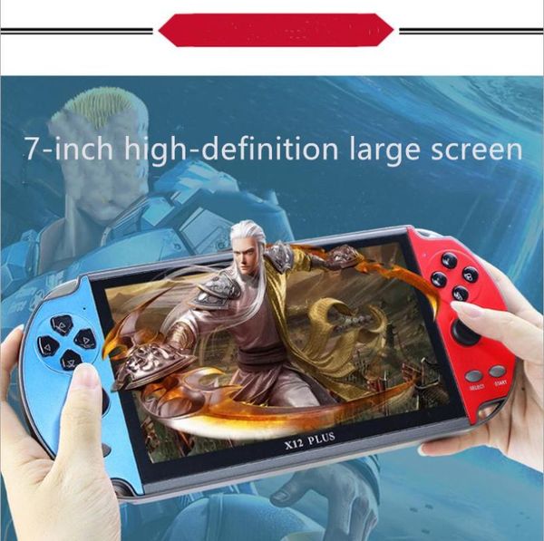 

portable game players x12 plus 3500 in 1 childhood player built 16gb 7'' 64bit handheld retro console