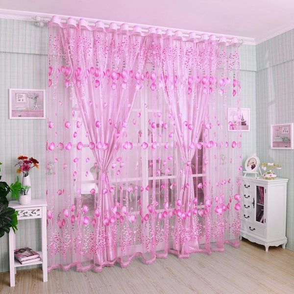 

curtain & drapes voile solid sheer gordijnen window curtains for living room bedroom screening panel tulle rideaux