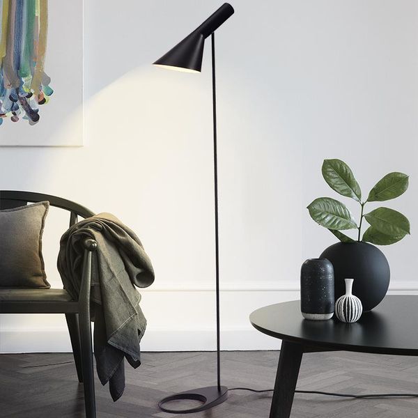 

floor lamps e27 corner lamp black white led lights designer arne jacobsen for living room nordic decoration home stand