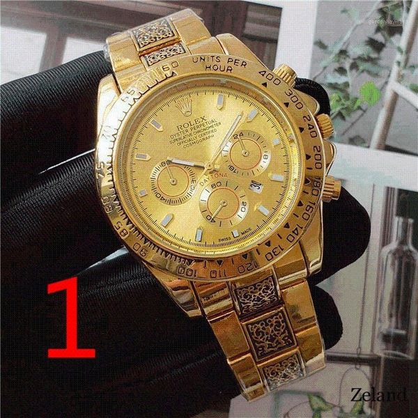 

wristwatches fashion men's luxury designer watch quartz classic black steel band calendar business brand gifts 091, Slivery;brown