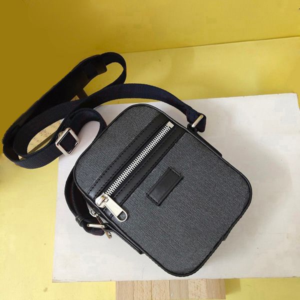 

classic mini shoulder bag men real leather pvc handbags messenger bags 14x17.5x5.5cm fasion bags crossbody bag man, Black