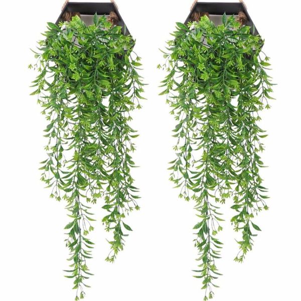 

artificial plants hanging ivy seaweed green fake flowers vine home garden decor hanging garland wall wedding decoration #p1