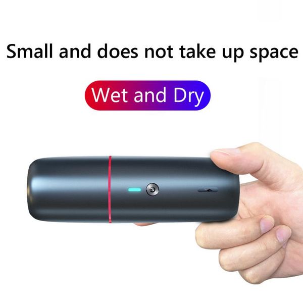 

dry wet sweeping vacuum cleaner 4000pa mini handheld car vacuum cleaner cordless portable car home 19.8x6.6cm