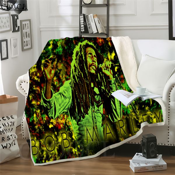 

cloocl new reggae bob marley 3d print street style air conditioning blanket teens bedding throw blanket plush quilt