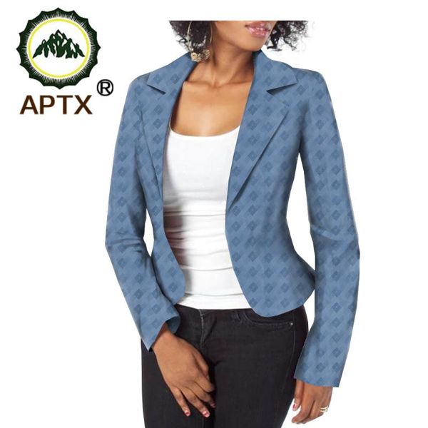 

women's jackets african jacquard for women aptx tailor made single button casual jacket ta722401, Black;brown