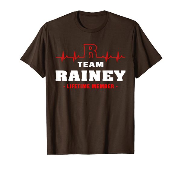 

team rainey lifetime member shirt surname, last name gift t-shirt, White;black