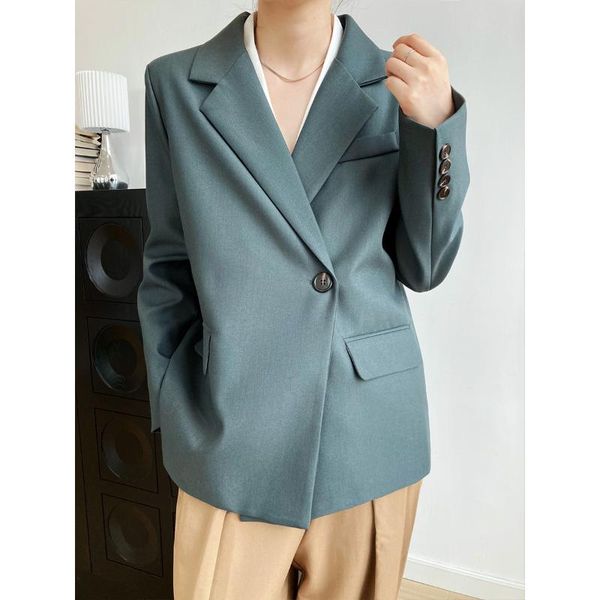 

women's suits & blazers yeeloca simple design sense suit coat autumn leisure one button notched office lady top, White;black
