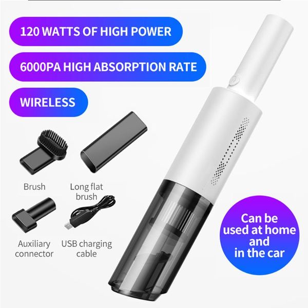 

vacuum cleaners home cleaner handheld wireless with 6000pa strong suction auto portable rechargeable dust catcher for car/office cleaning