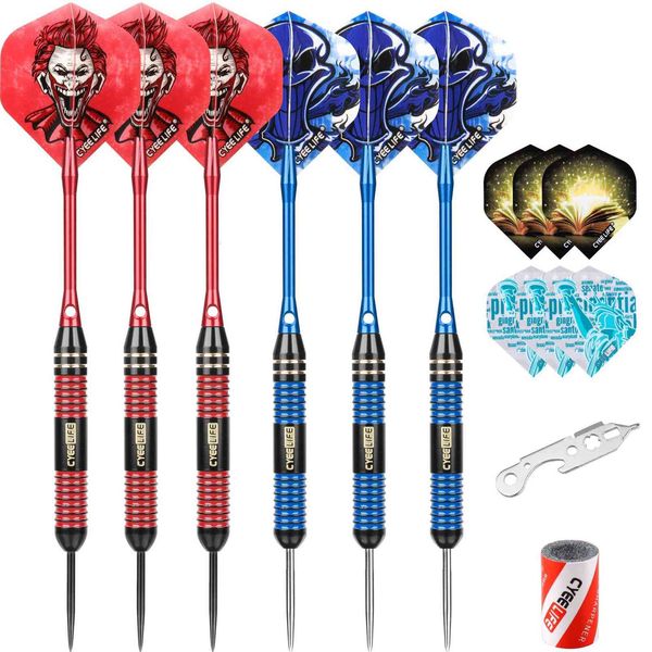 

darts cyeelife hard pure copper 6-piece dart set steel for hemp target
