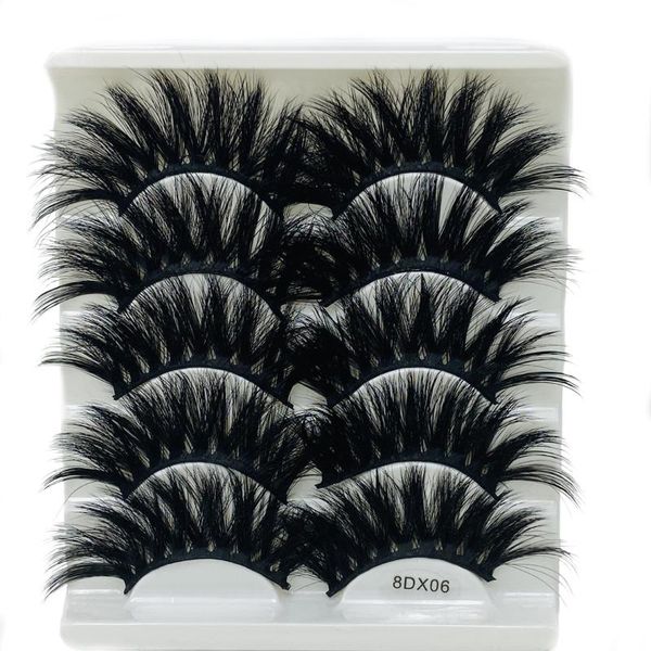 

false eyelashes 5 pairs faux mink hair natural/thick long eye lashes cils maquillaje wispy makeup beauty extension tools