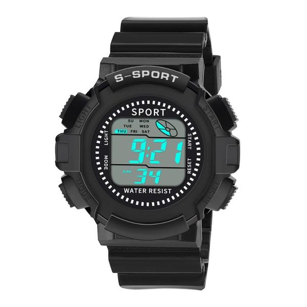 

wristwatches black men watch with multifunctional lcd digital display military sport waterproof mens wrist for man reloj hombre, Slivery;brown