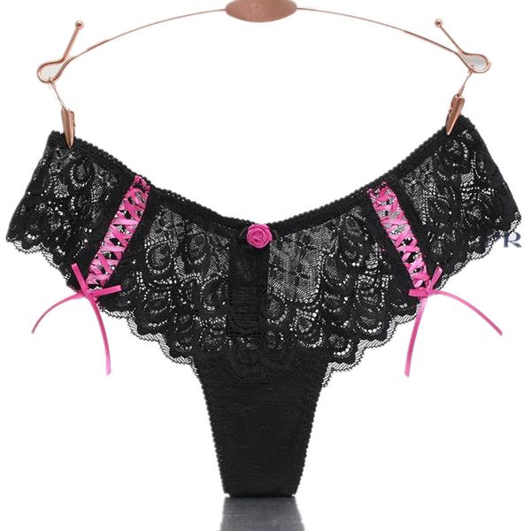 

needless thongs women's panties g string ees underwear ee intimates, Black;pink