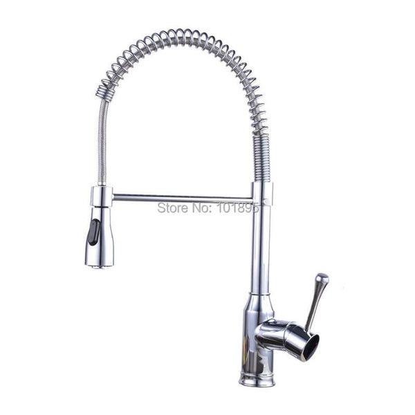

kitchen faucets chrome plated brass material cold & water pull out faucet